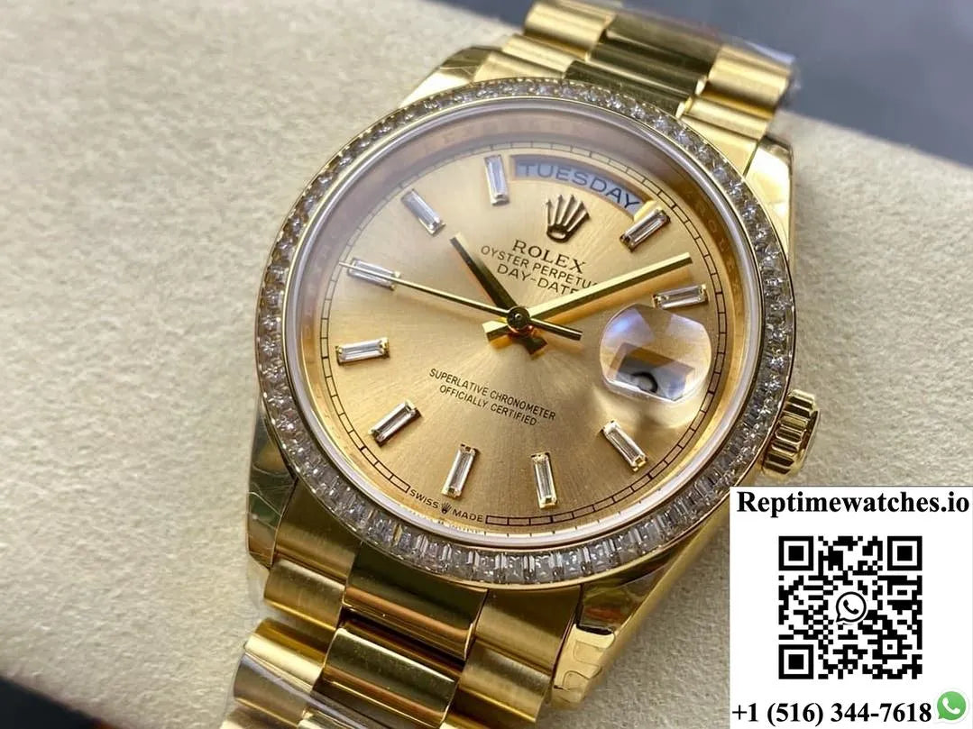 Rolex Day-Date M128398Tbr-0037 8+ Factory Large Calendar-Rep Time Watches