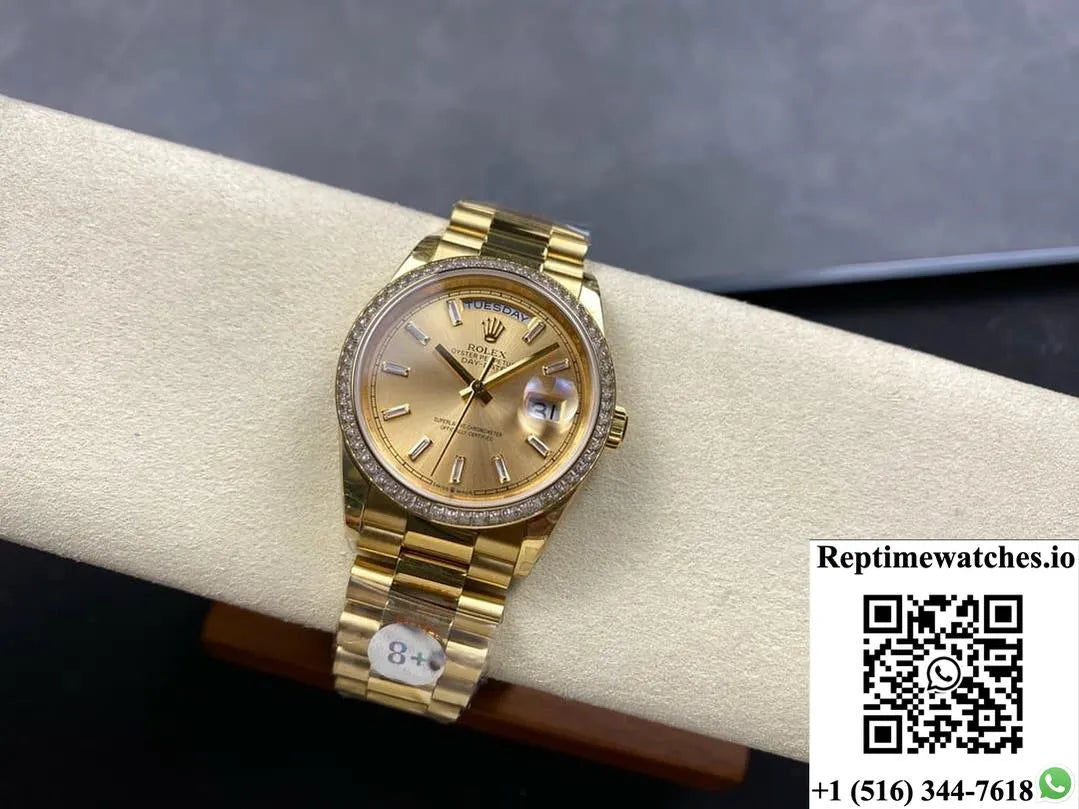 Rolex Day-Date M128398Tbr-0037 8+ Factory Large Calendar-Rep Time Watches