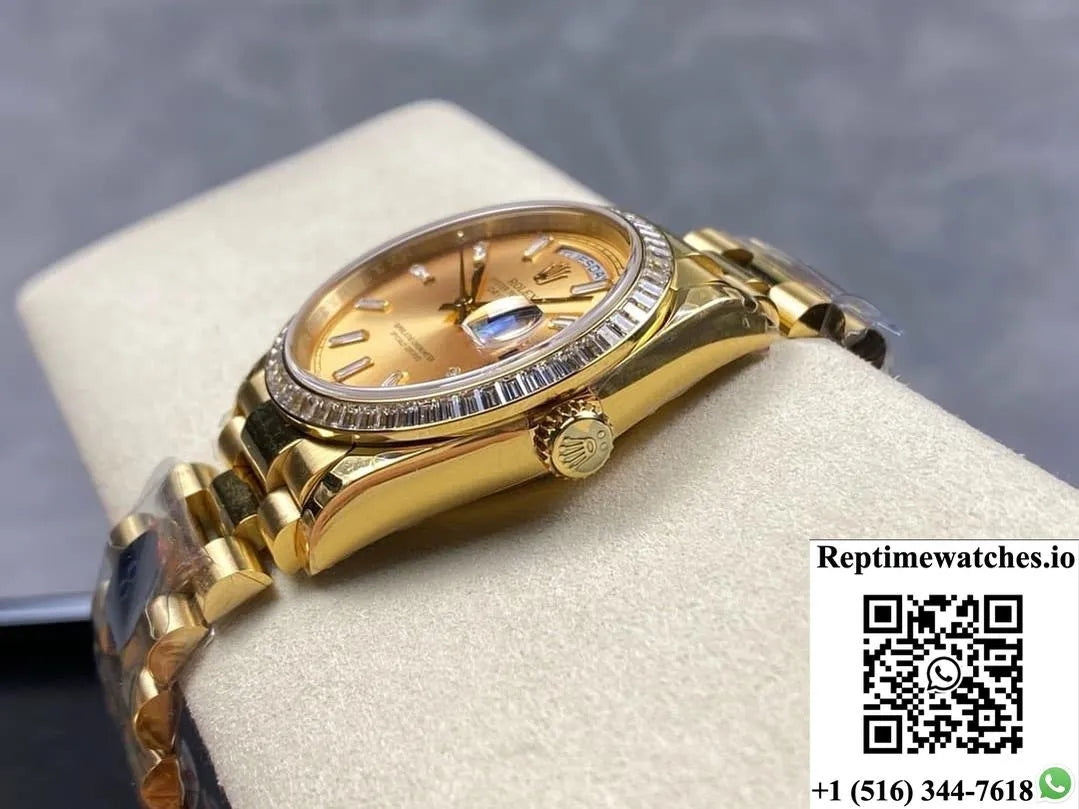Rolex Day-Date M128398Tbr-0037 8+ Factory Large Calendar-Rep Time Watches