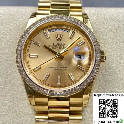 Rolex Day-Date M128398Tbr-0037 8+ Factory Large Calendar-Rep Time Watches