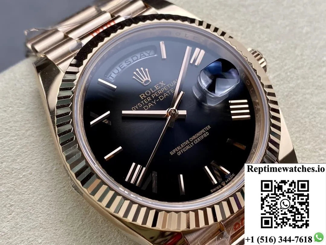 Rolex Day-Date M228235-0055 Ar Factory Rose Gold Color-Rep Time Watches