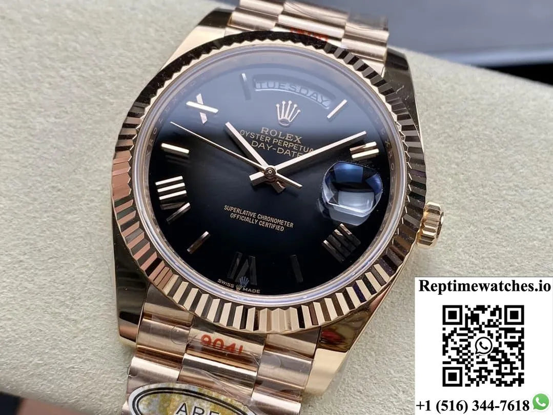 Rolex Day-Date M228235-0055 Ar Factory Rose Gold Color-Rep Time Watches