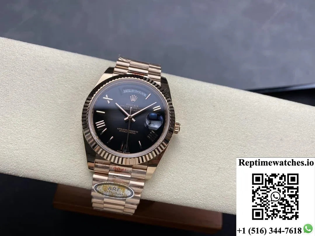 Rolex Day-Date M228235-0055 Ar Factory Rose Gold Color-Rep Time Watches