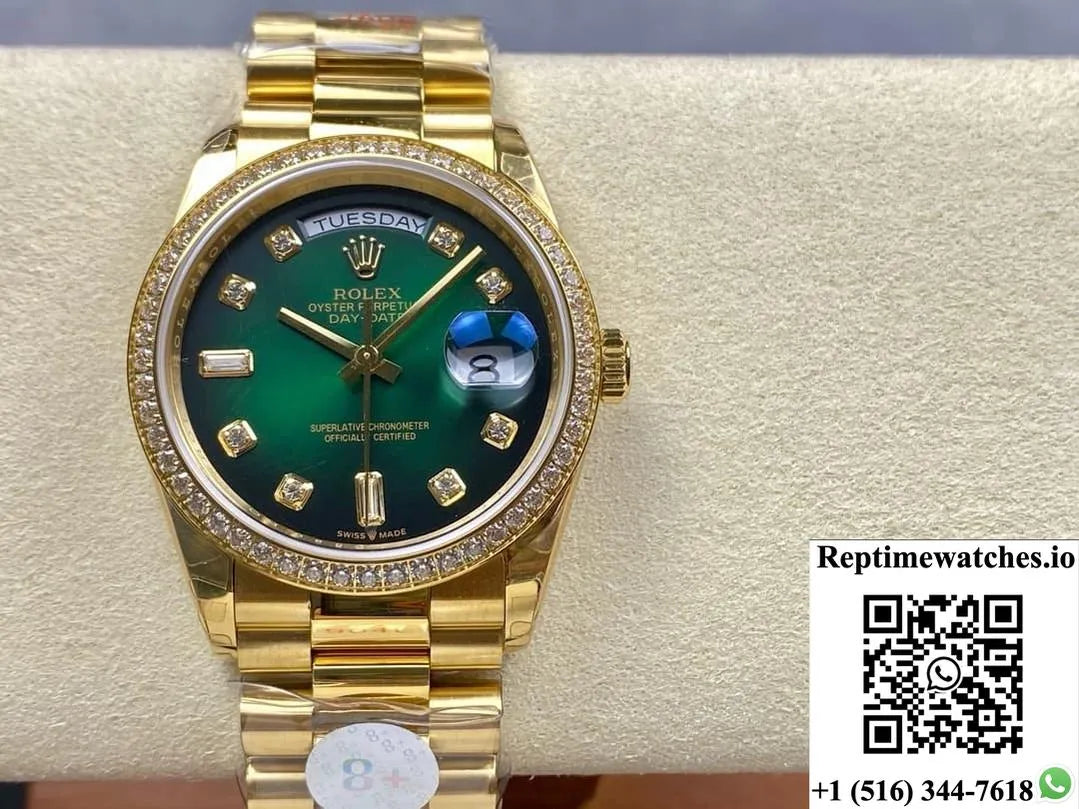 Rolex Day-Date Model M128398Rbr-0035 8+ Factory Week Display-Rep Time Watches
