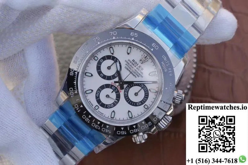 Rolex Daytona Cosmograph 116500Ln Noob Factory White Dial-Rep Time Watches