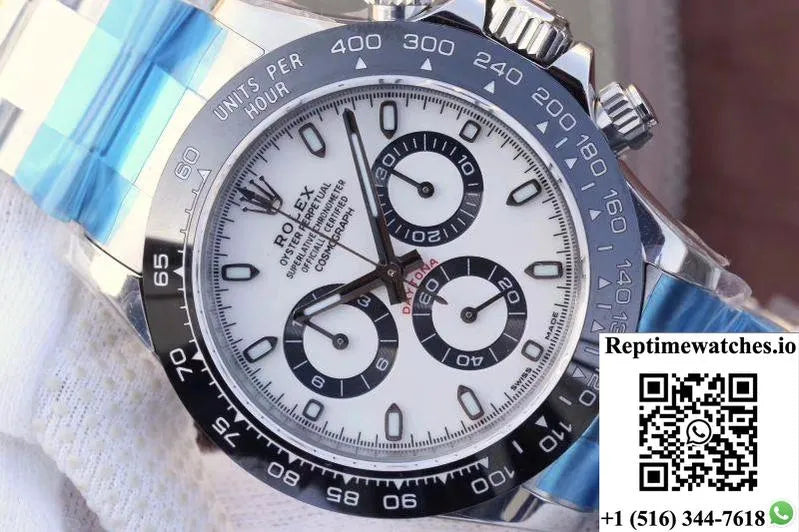 Rolex Daytona Cosmograph 116500Ln Noob Factory White Dial-Rep Time Watches