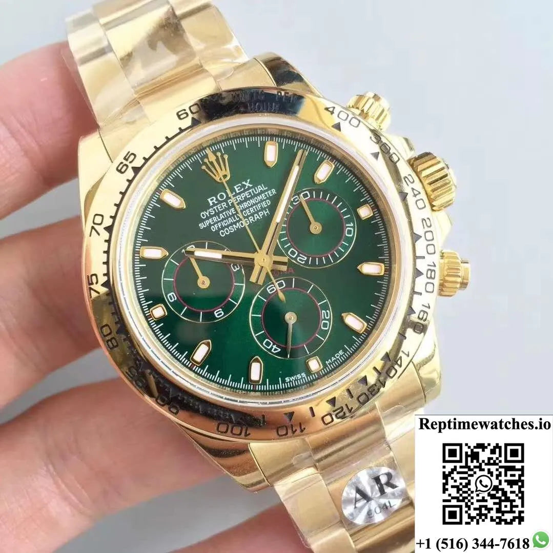 Rolex Daytona Cosmograph 116508 Ar Factory Green Dial-Rep Time Watches