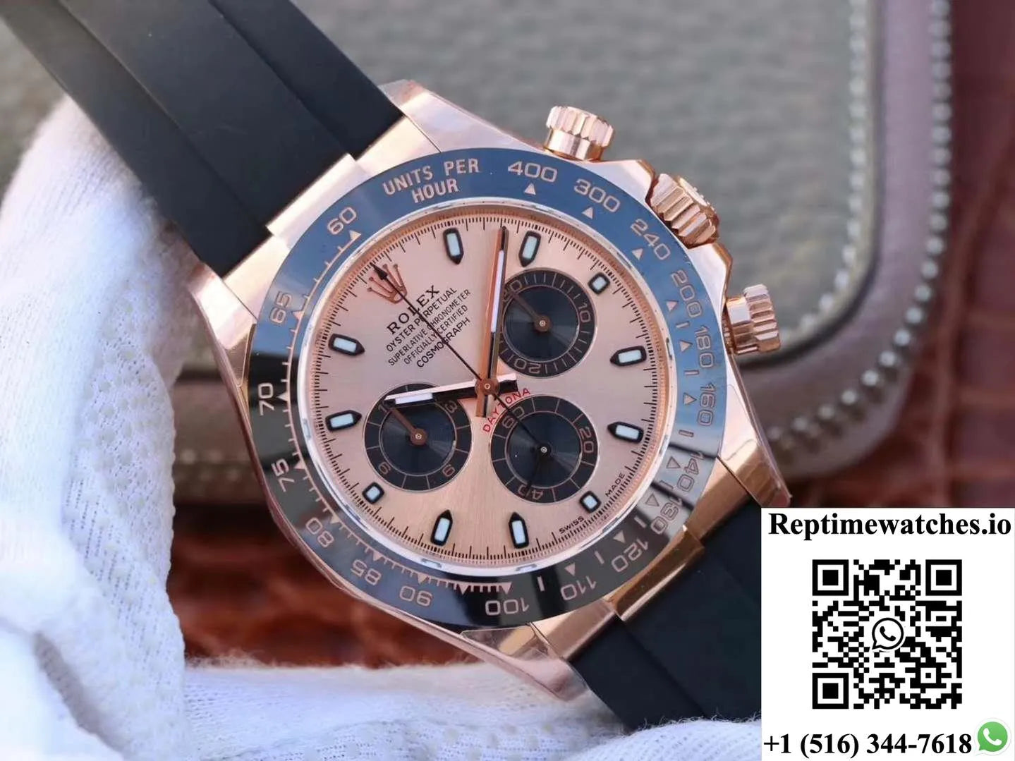Rolex Daytona Cosmograph 116515Ln Noob Factory Rose Gold Dial-Rep Time Watches