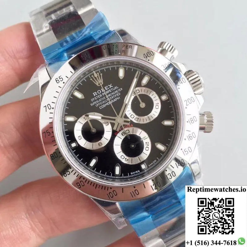 Rolex Daytona Cosmograph 116520 Noob Factory Black Dial-Rep Time Watches