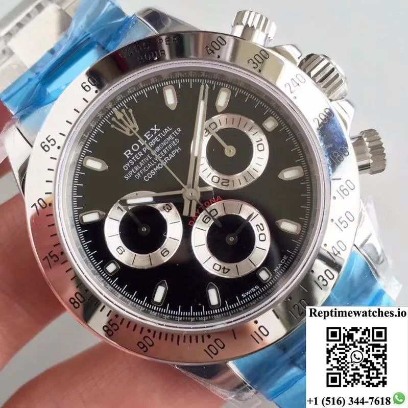 Rolex Daytona Cosmograph 116520 Noob Factory Black Dial-Rep Time Watches