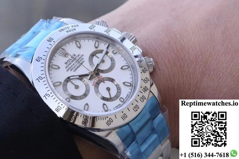 Rolex Daytona Cosmograph 116520 Noob Factory White Dial-Rep Time Watches