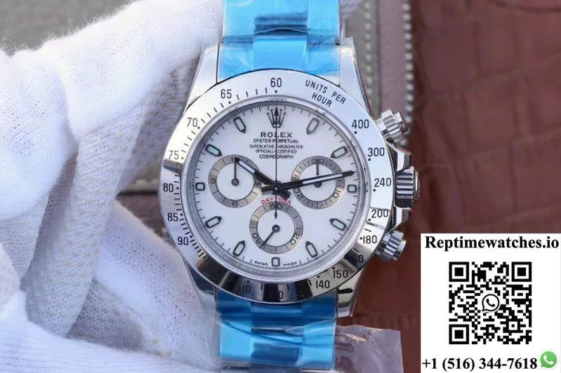 Rolex Daytona Cosmograph 116520 Noob Factory White Dial-Rep Time Watches