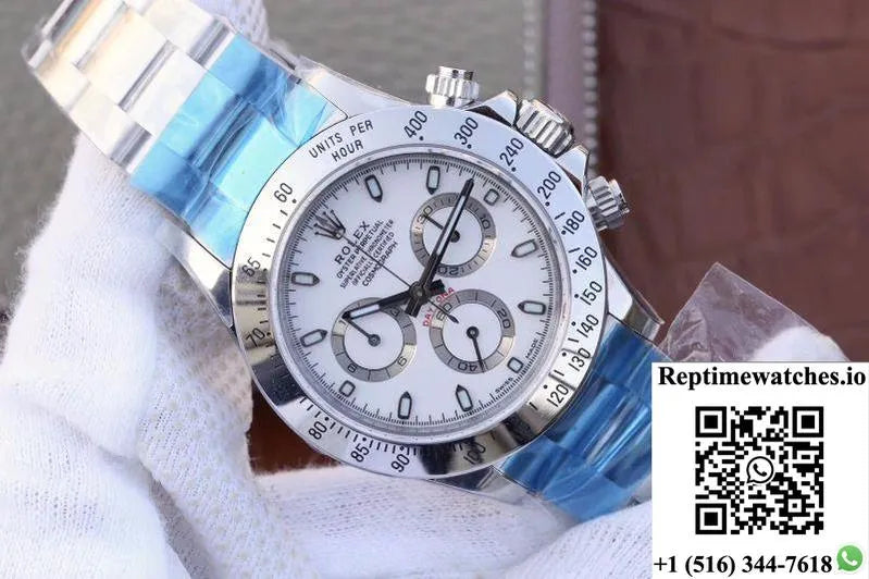 Rolex Daytona Cosmograph 116520 Noob Factory White Dial-Rep Time Watches