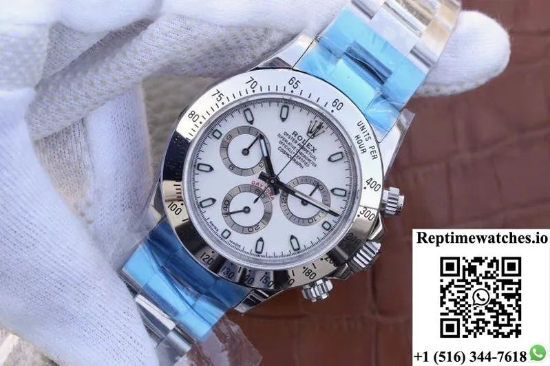 Rolex Daytona Cosmograph 116520 Noob Factory White Dial-Rep Time Watches