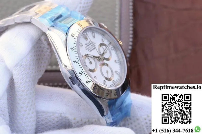 Rolex Daytona Cosmograph 116520 Noob Factory White Dial-Rep Time Watches