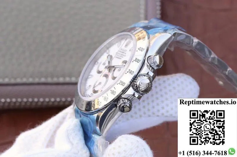 Rolex Daytona Cosmograph 116520 Noob Factory White Dial-Rep Time Watches