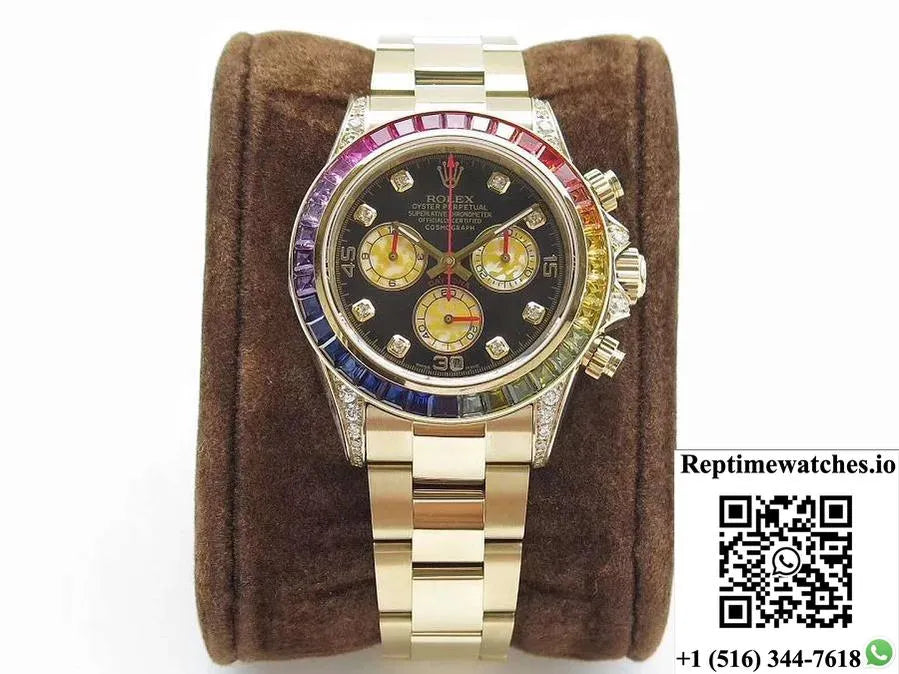 Rolex Daytona Cosmograph Rainbow 116589Rbow Bl Factory 4130 Movement-Rep Time Watches