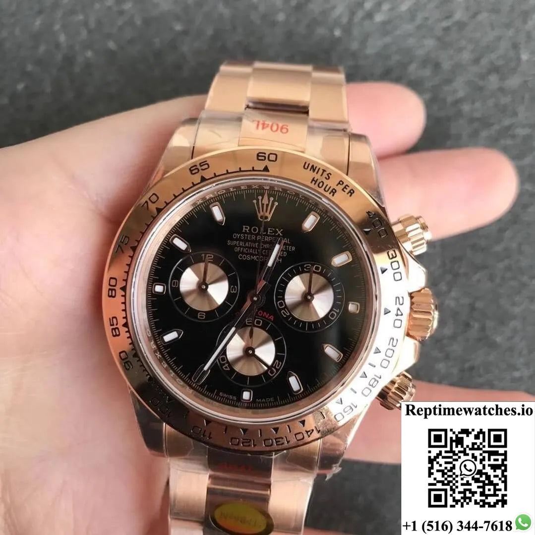 Rolex Daytona M116505-0008 Noob Factory Black Dial-Rep Time Watches