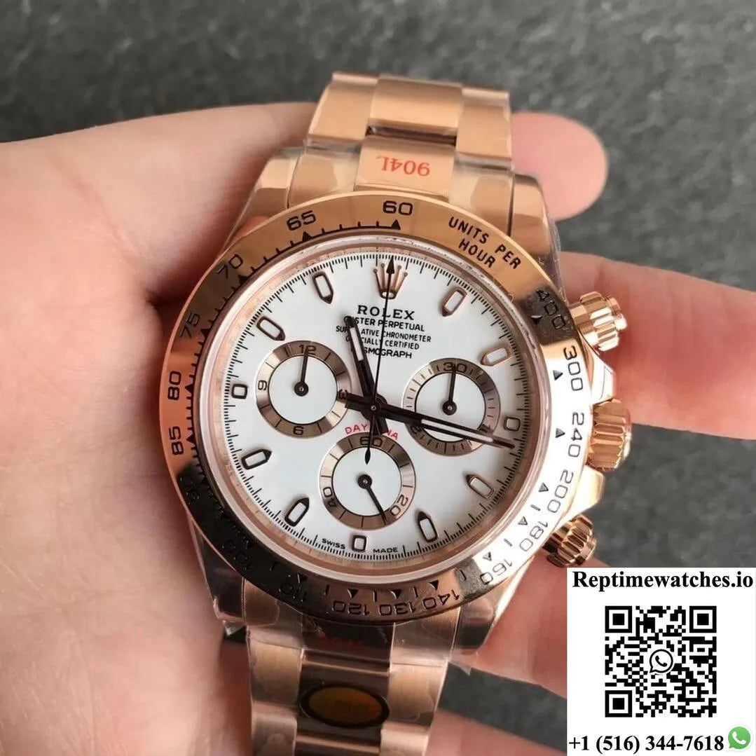 Rolex Daytona M116505-0010 Noob Factory White Dial-Rep Time Watches