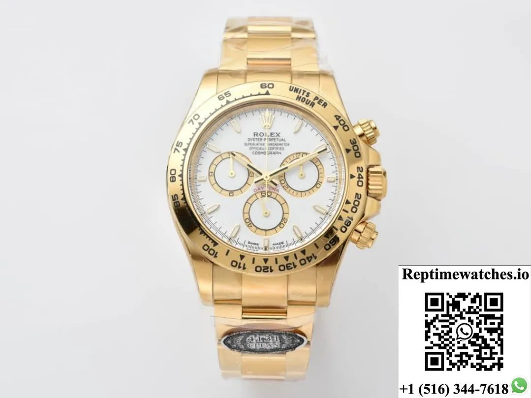 Rolex Daytona M126508-0001 Clean Factory Gold Color Bezel-Rep Time Watches