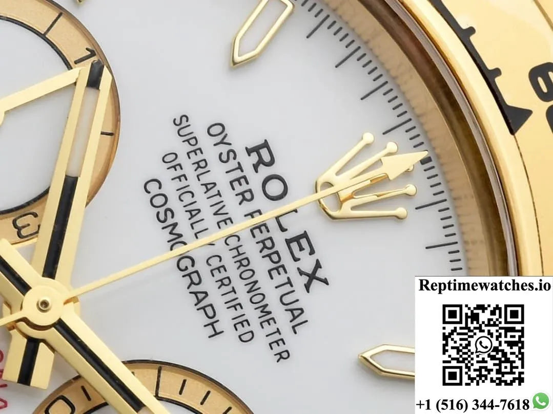 Rolex Daytona M126508-0001 Clean Factory Gold Color Bezel-Rep Time Watches