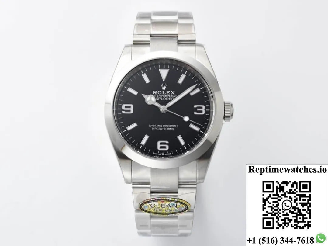 Rolex Explorer 114270-78690 Clean Factory Black Dial-Rep Time Watches