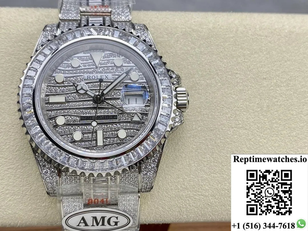 Rolex Gmt-Master 116769Tbr-74779B Amg Factory Dual Time Zone-Rep Time Watches