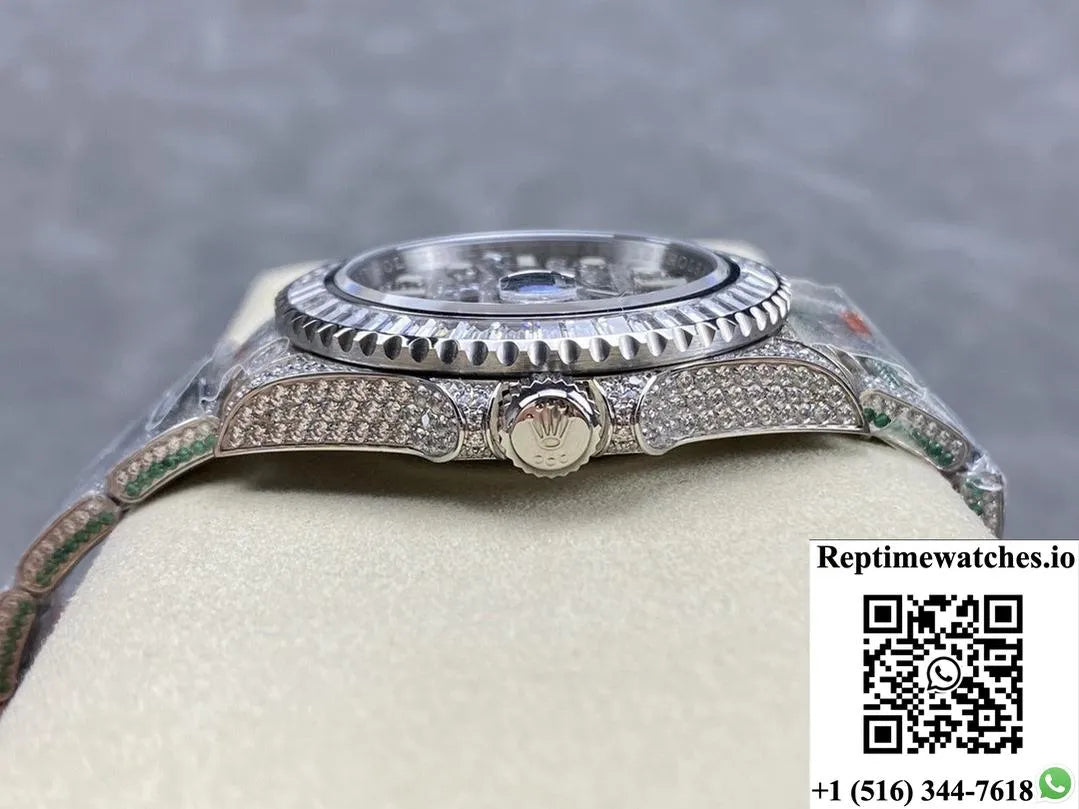 Rolex Gmt Master 116769Tbr-74780B Amg Factory Diamond Bezel-Rep Time Watches
