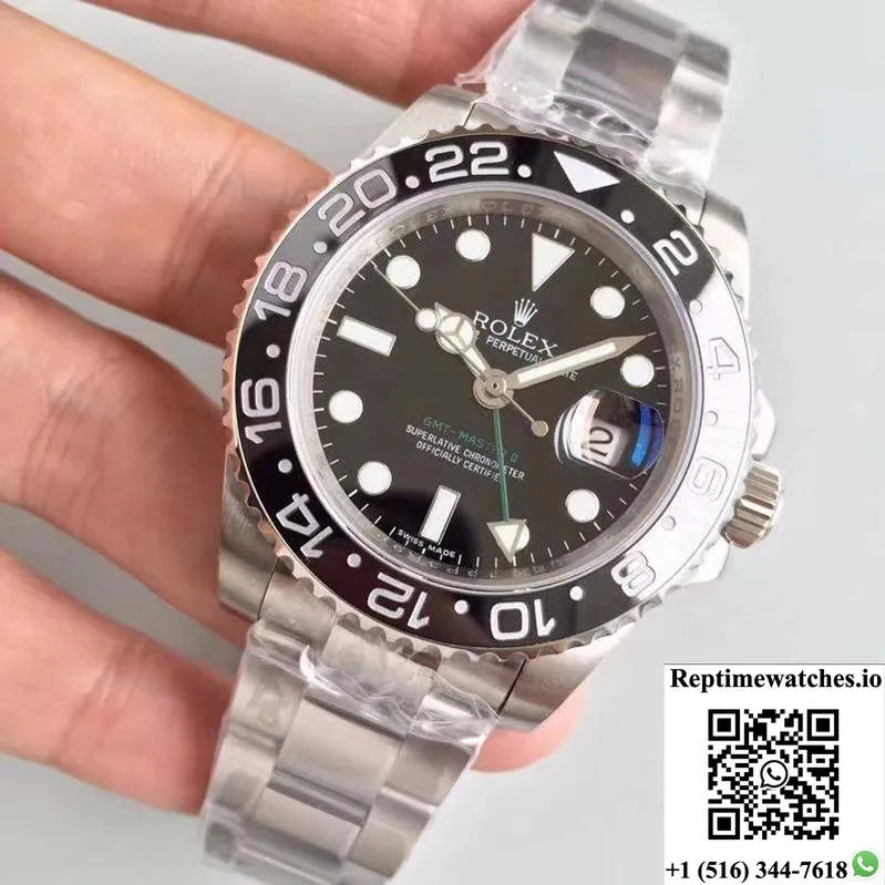 Rolex Gmt Master Ii 116710Ln 40Mm Noob Factory Black Dial-Rep Time Watches