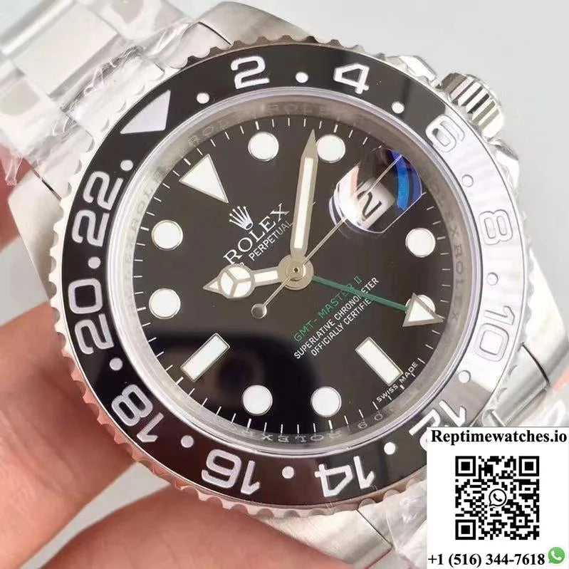 Rolex Gmt Master Ii 116710Ln 40Mm Noob Factory Black Dial-Rep Time Watches