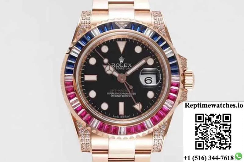Rolex Gmt Master Ii 116759 Saru Rof Factory Rose Gold-Rep Time Watches