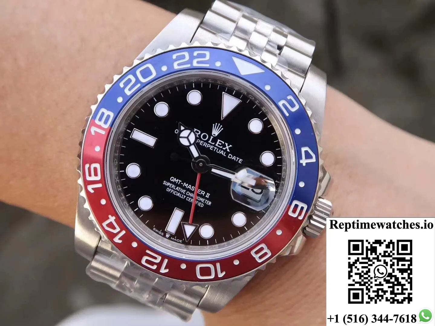 Rolex Gmt Master Ii 126710Blro Gm Factory Black Dial-Rep Time Watches