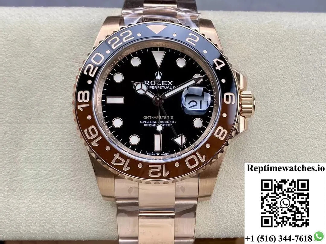 Rolex Gmt Master Ii M126715Chnr-0001 C+ Factory Rose Gold-Rep Time Watches