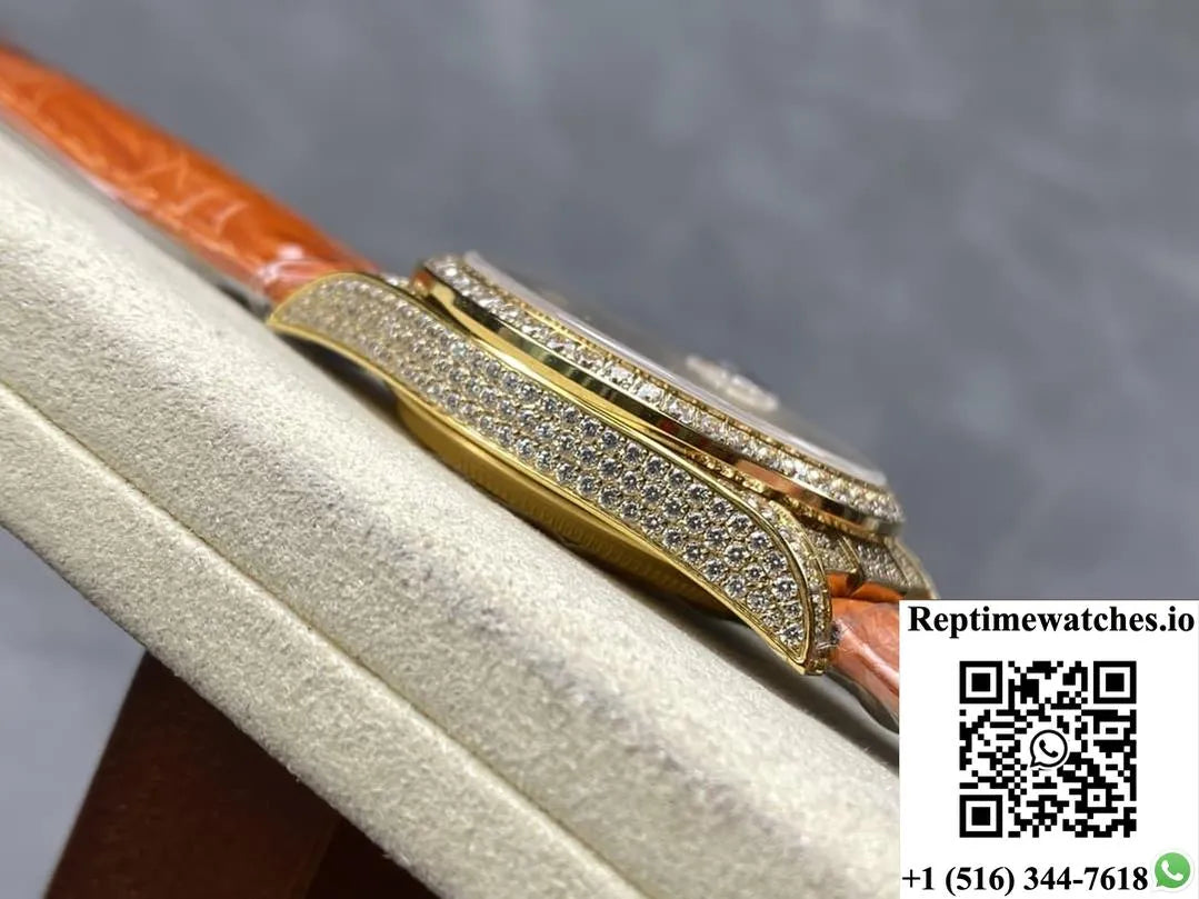Rolex Oyster Perpetual M128158Rbr-0002 8+ Factory Alligator Leather Strap-Rep Time Watches