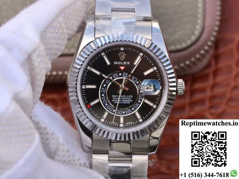 Rolex Sky Dweller 326139 Black Dial-Rep Time Watches