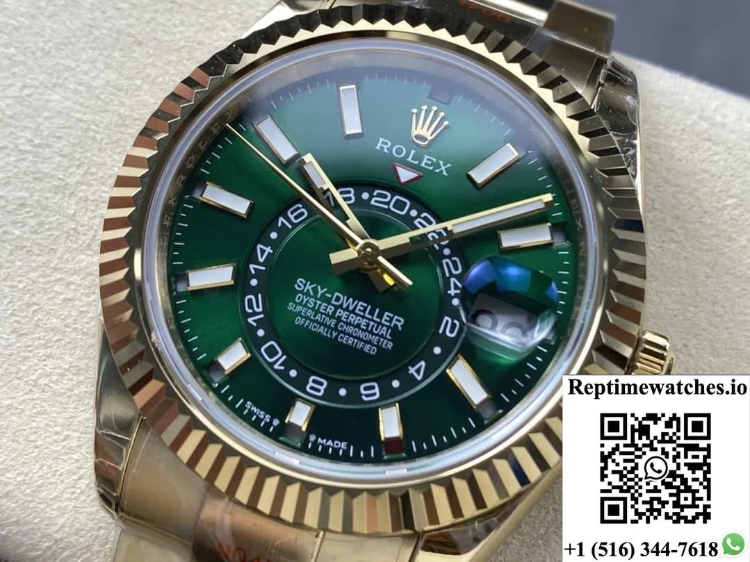 Rolex Sky-Dweller 336938-0007 Noob Factory Gold Color Strap-Rep Time Watches