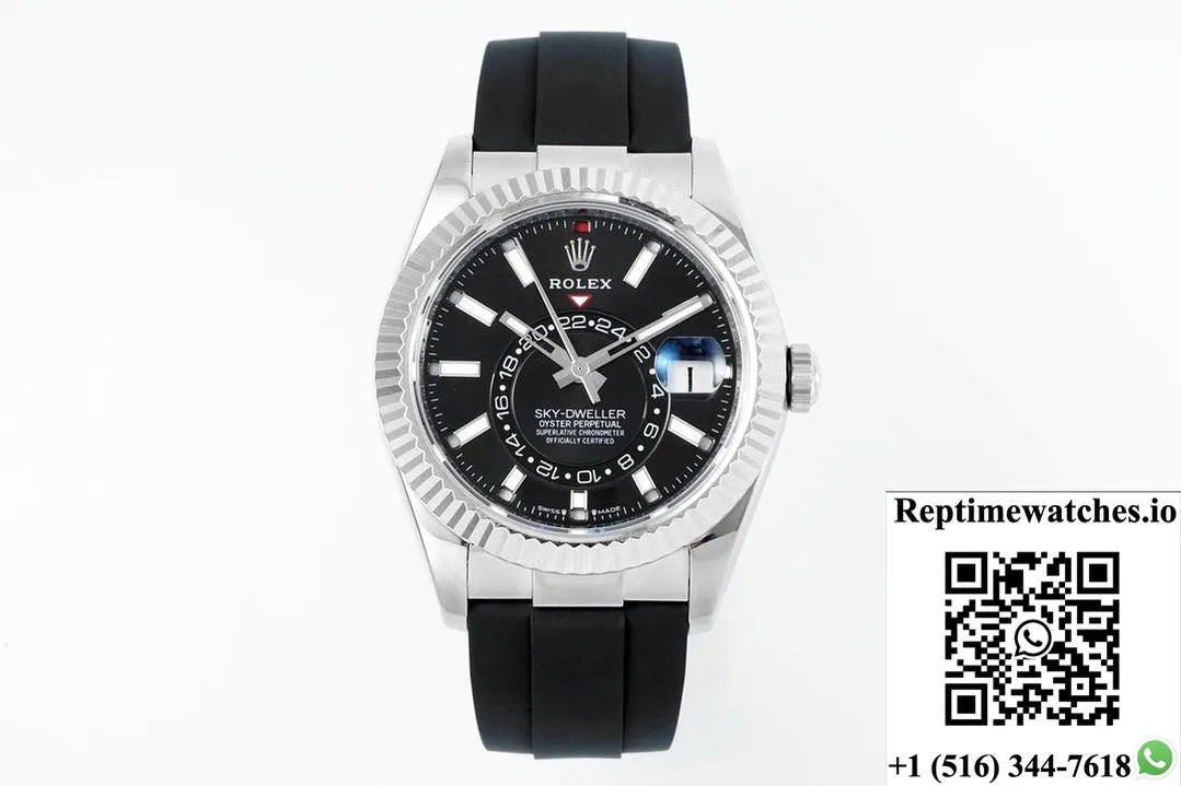 Rolex Sky-Dweller M336239-0002 Zf Factory V2 18K White Gold Case-Rep Time Watches