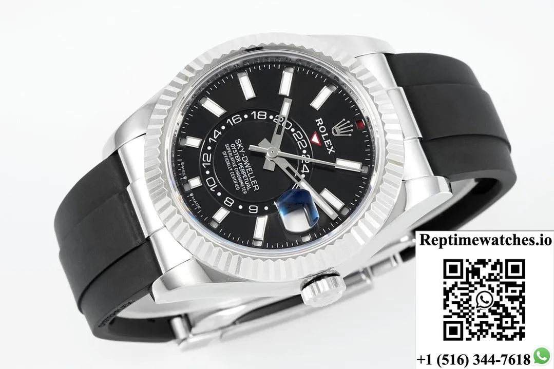 Rolex Sky-Dweller M336239-0002 Zf Factory V2 18K White Gold Case-Rep Time Watches