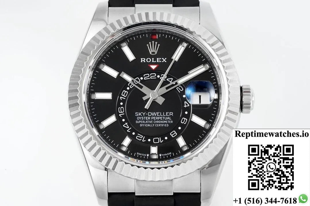 Rolex Sky-Dweller M336239-0002 Zf Factory V2 18K White Gold Case-Rep Time Watches