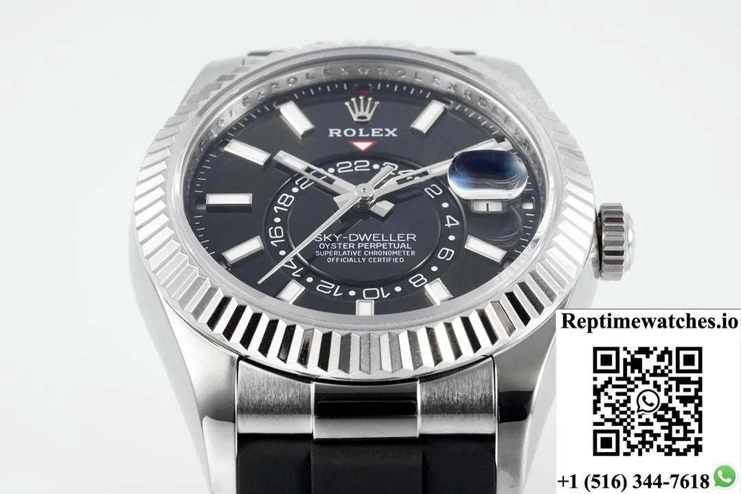Rolex Sky-Dweller M336239-0002 Zf Factory V2 18K White Gold Case-Rep Time Watches