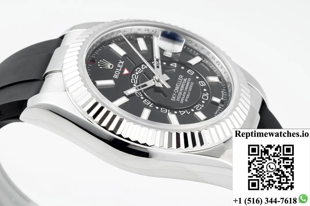 Rolex Sky-Dweller M336239-0002 Zf Factory V2 18K White Gold Case-Rep Time Watches