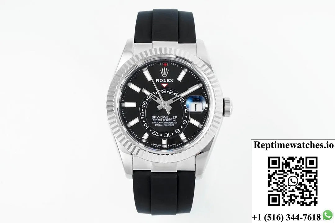 Rolex Sky-Dweller M336239-0002 Zf Factory V2 18K White Gold Case-Rep Time Watches