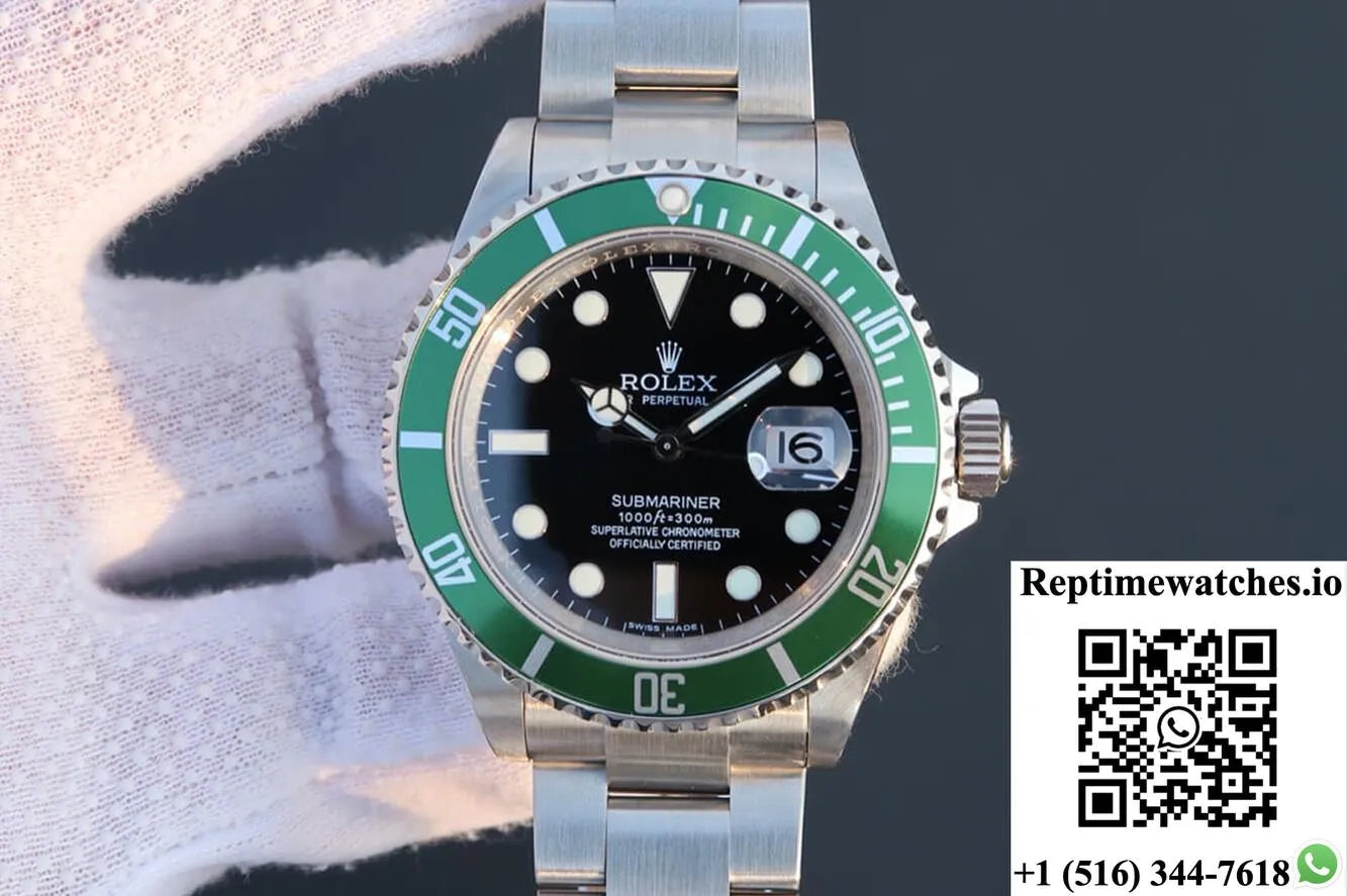Rolex Submariner 16610Lv-93250 Jf Factory Green Bezel-Rep Time Watches