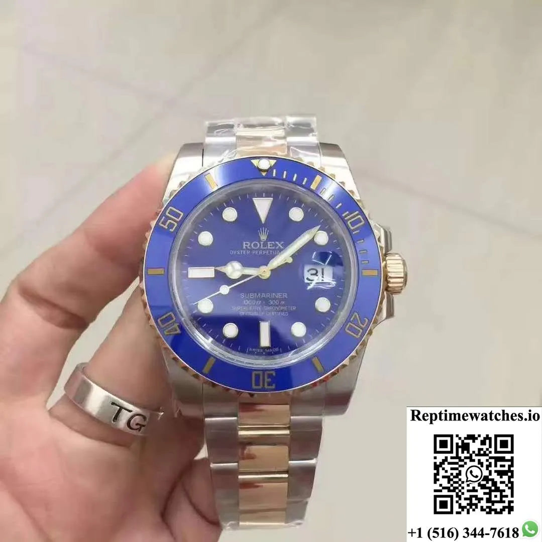 Rolex Submariner Date 116613Lb Noob Factory V8 Blue Dial-Rep Time Watches