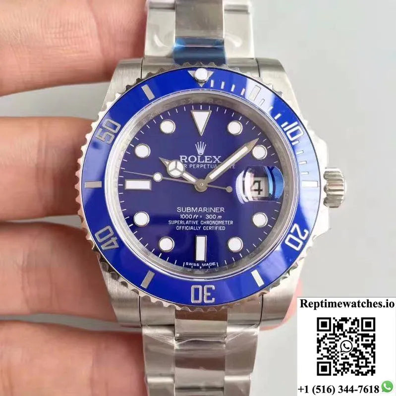 Rolex Submariner Date 116619Lb 40Mm Noob Factory Blue Dial-Rep Time Watches