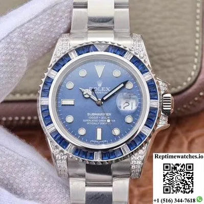 Rolex Submariner Date 116619Lb Diamond Customized Edition Gs Factory Blue Dial-Rep Time Watches