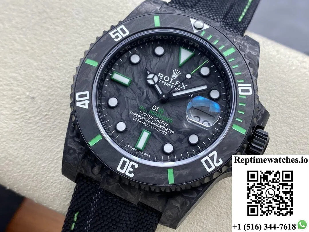 Rolex Submariner Diw Customized Vs Factory Carbon Fiber Case-Rep Time Watches