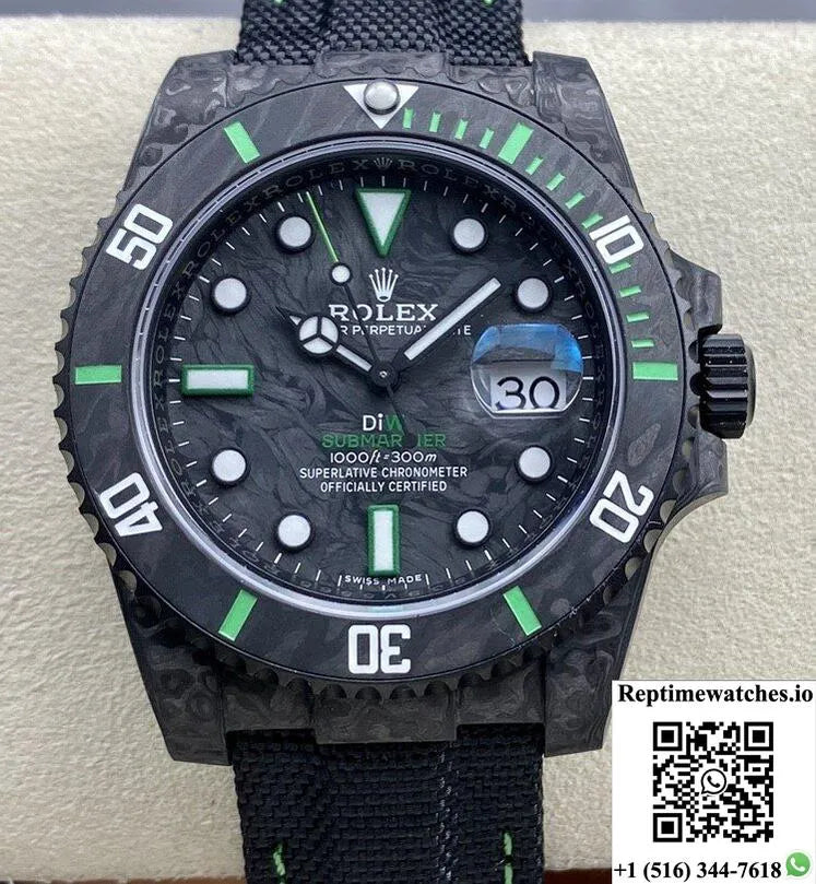 Rolex Submariner Diw Customized Vs Factory Carbon Fiber Case-Rep Time Watches