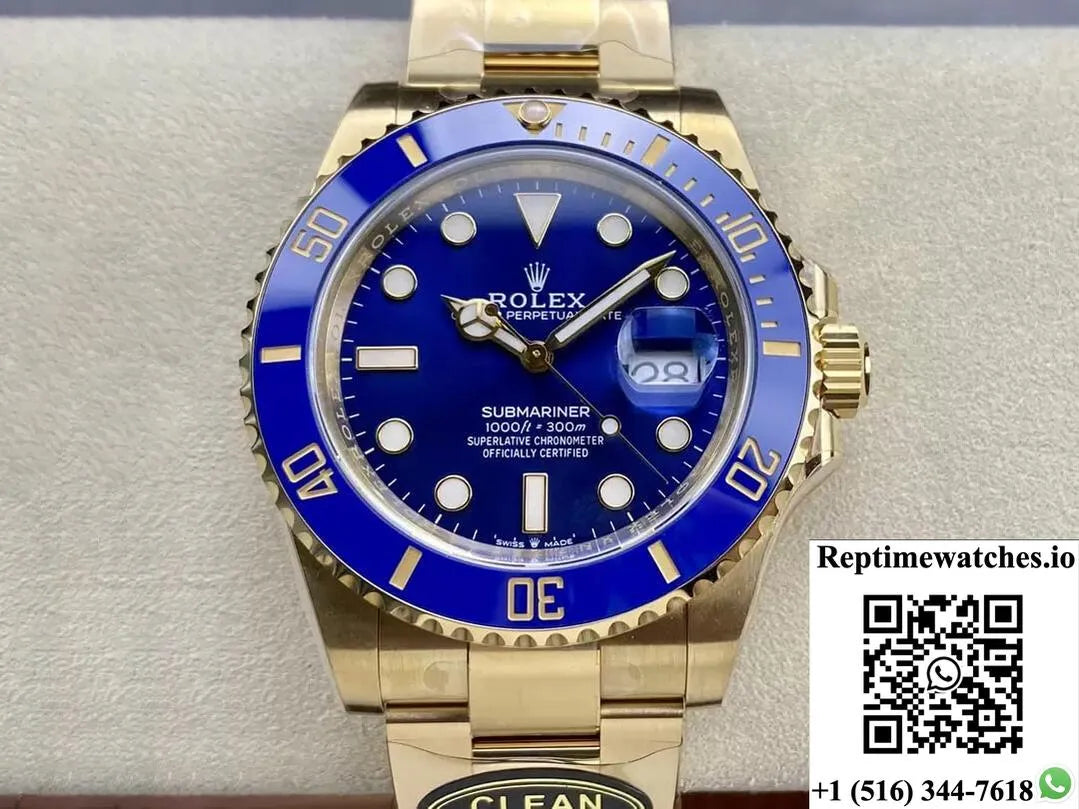 Rolex Submariner M126618Lb-0002 41Mm Clean Factory Yellow Gold-Rep Time Watches