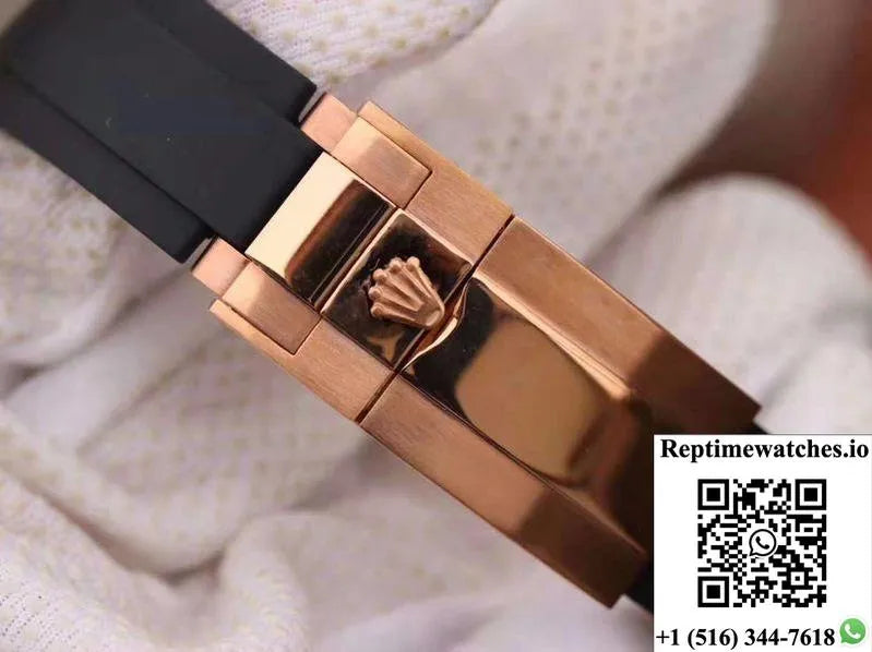 Rolex Yacht Master 116695Sats 40Mm Noob Factory 18K Rose Gold Wrapped Black Dial-Rep Time Watches